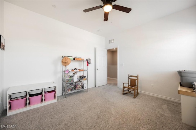 7002 Fossil Rim St, North Las Vegas, NV 89084 - misc room with carpet, ceiling fan, and baseboards