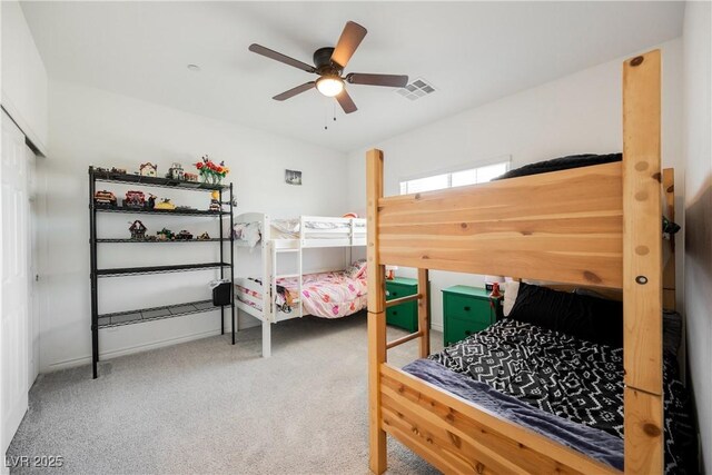 7002 Fossil Rim St, North Las Vegas, NV 89084 - carpeted bedroom with a closet and ceiling fan