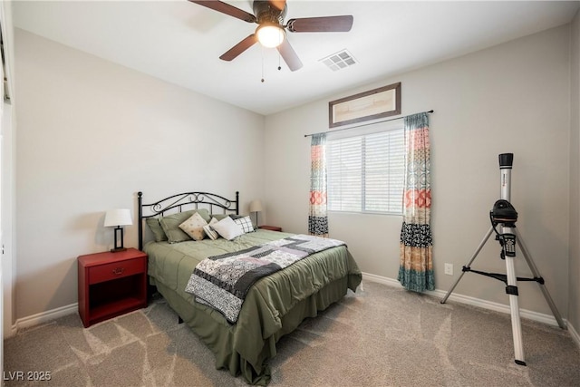 7002 Fossil Rim St, North Las Vegas, NV 89084 - bedroom featuring baseboards, carpet floors, and a ceiling fan
