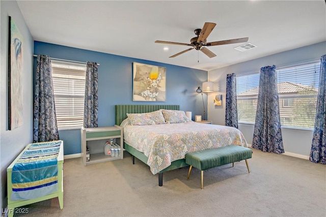320 Point Loma Ave, North Las Vegas, NV 89031 - bedroom with carpet flooring, baseboards, and a ceiling fan