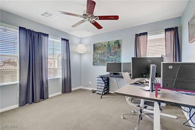 320 Point Loma Ave, North Las Vegas, NV 89031 - carpeted office space featuring a ceiling fan and baseboards