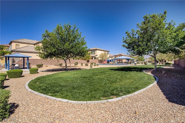 320 Point Loma Ave, North Las Vegas, NV 89031 - view of green lawn with a gazebo