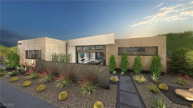 7047 Nomi Ct, Las Vegas, NV 89120 - view of front of home featuring stucco siding