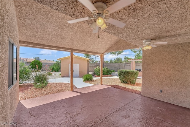 5829 W Patrick Ln, Las Vegas, NV 89118 - view of patio / terrace with a ceiling fan