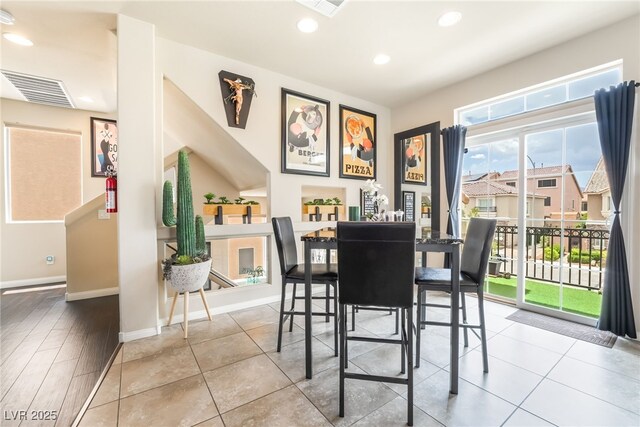 9704 Morgan Creek Ct, Las Vegas, NV 89141 - dining area with baseboards and recessed lighting