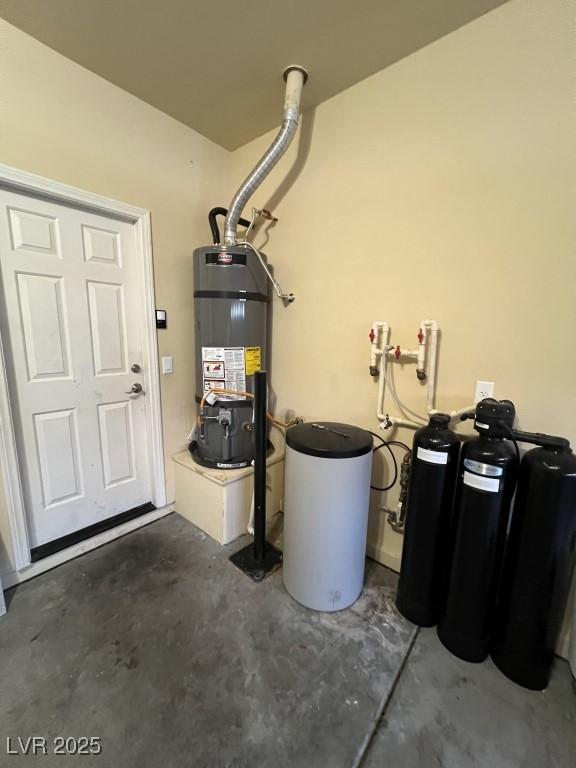 8116 Russell Creek Ct, Las Vegas, NV 89139 - utility room featuring secured water heater