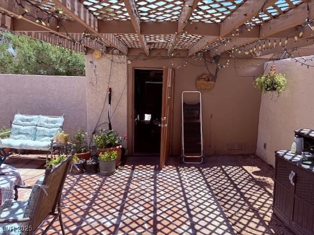 3368 Saddleback Ct, Las Vegas, NV 89121 - view of patio featuring a pergola