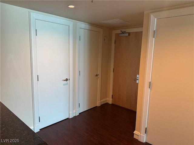 2700 Las Vegas Blvd Unit 2811, Las Vegas, NV 89109 - hall with dark wood-type flooring and recessed lighting