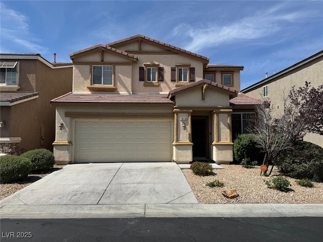 10118 Farmington Hall Ct, Las Vegas, NV 89129 - traditional home featuring concrete driveway, a tiled roof, and stucco siding