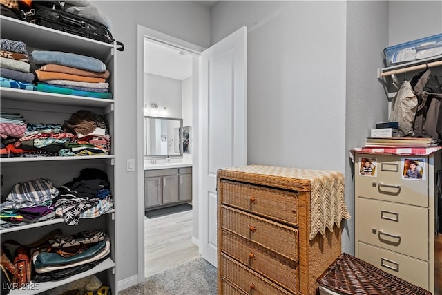 8668 Hartmont St, Las Vegas, NV 89166 - spacious closet with carpet floors