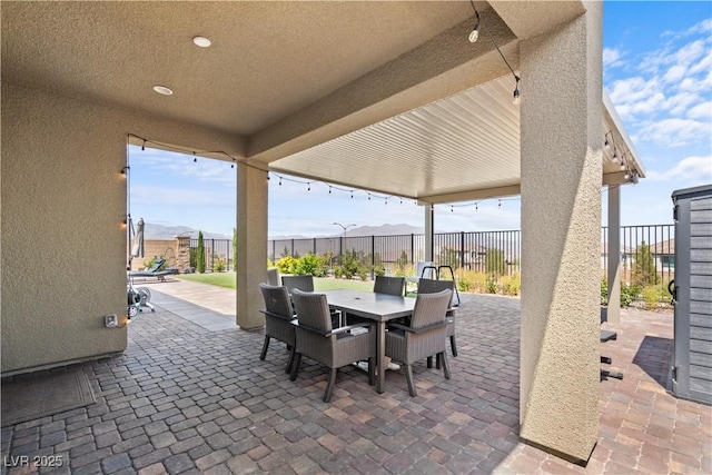 8668 Hartmont St, Las Vegas, NV 89166 - view of patio / terrace with outdoor dining space