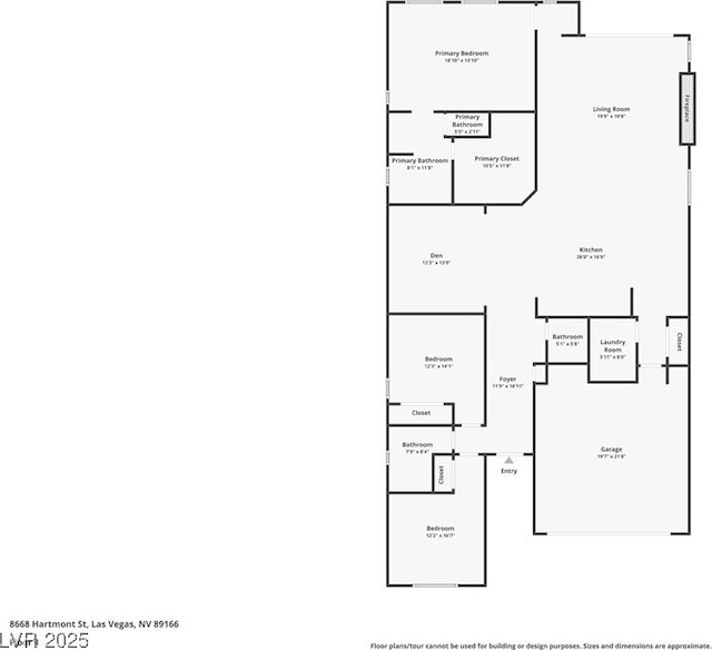 8668 Hartmont St, Las Vegas, NV 89166 - home floor plan