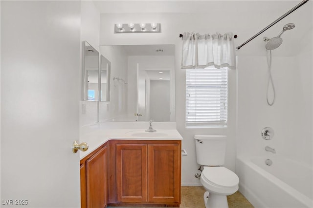 9190 Wine Cellar Ave, Las Vegas, NV 89148 - bathroom with toilet, vanity, bathing tub / shower combination, and tile patterned flooring