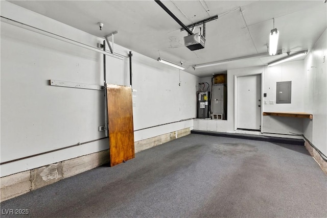 3827 Desert Marina Dr Unit 211, Laughlin, NV 89029 - garage featuring electric water heater, a garage door opener, and electric panel