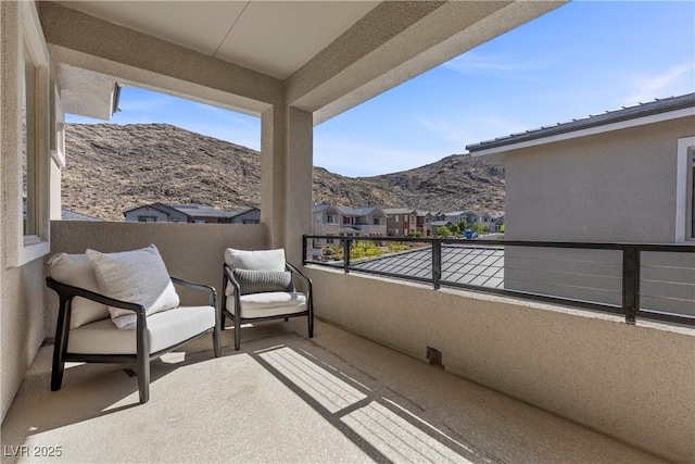 2890 Reverence Heights Ln, Las Vegas, NV 89138 - balcony featuring a mountain view and a residential view