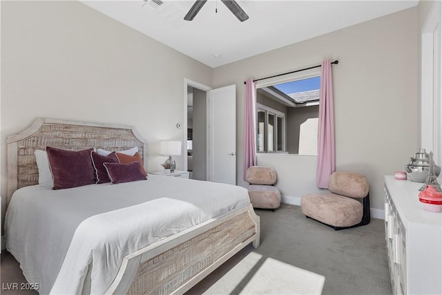 2890 Reverence Heights Ln, Las Vegas, NV 89138 - bedroom featuring carpet floors, a ceiling fan, and baseboards