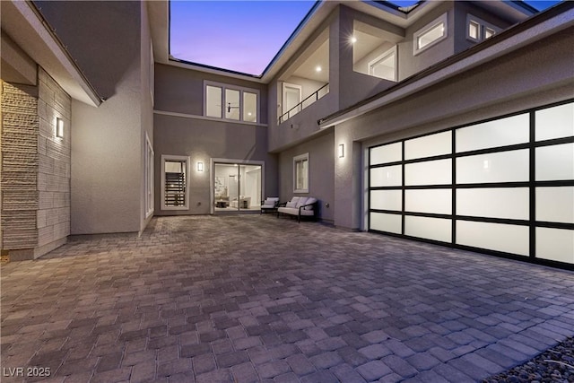 2890 Reverence Heights Ln, Las Vegas, NV 89138 - exterior space with decorative driveway and a garage