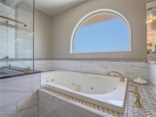 420 Dakar St, Henderson, NV 89015 - full bathroom featuring a shower stall and a tub with jets