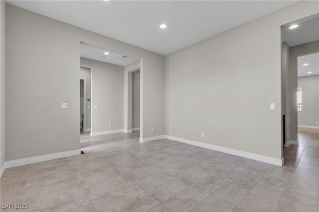 4829 E Beacon Ridge Dr, Pahrump, NV 89061 - spare room with recessed lighting, baseboards, and light tile patterned flooring
