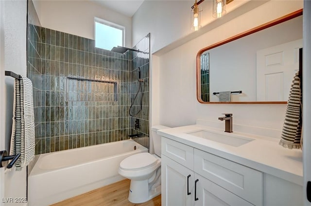 2353 Lauren Dr, Las Vegas, NV 89134 - full bathroom with vanity, shower / washtub combination, and wood finished floors