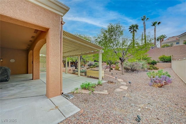 2353 Lauren Dr, Las Vegas, NV 89134 - fenced backyard featuring a patio area and a pergola