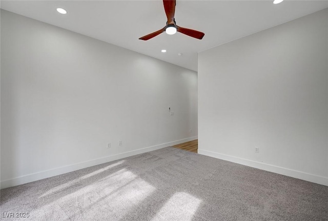 2353 Lauren Dr, Las Vegas, NV 89134 - carpeted spare room with recessed lighting and ceiling fan