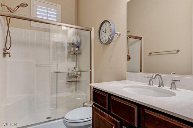7331 Abundant Harvest Ave, Las Vegas, NV 89131 - full bathroom with toilet, a stall shower, and vanity