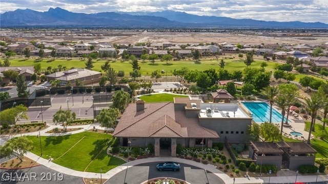 7332 Redhead Dr, North Las Vegas, NV 89084 - aerial perspective of suburban area with a mountainous background