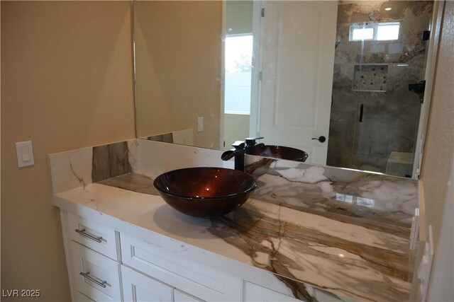197 E Shelbourne Ave, Las Vegas, NV 89123 - full bathroom with vanity and a stall shower