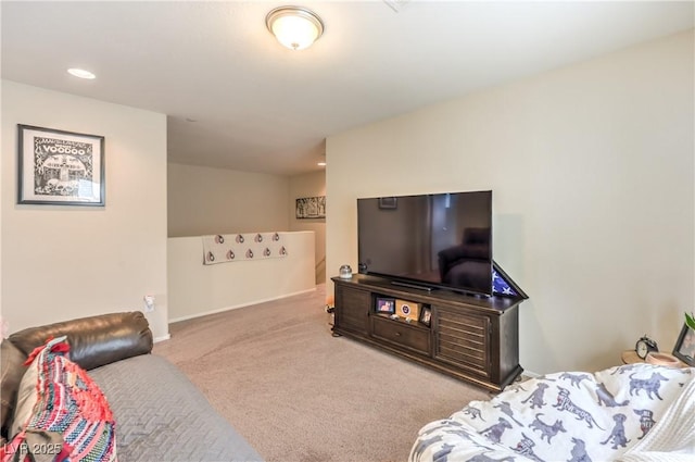 4212 Juanita May Ave, North Las Vegas, NV 89032 - living room with carpet floors, baseboards, and recessed lighting