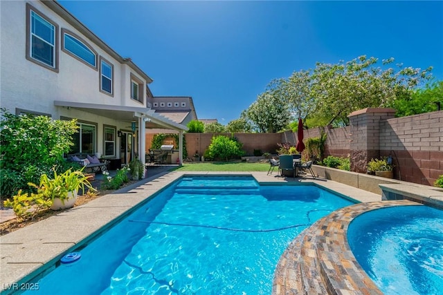 10420 Loma Portal Ave, Las Vegas, NV 89166 - view of pool featuring a fenced backyard and a patio area