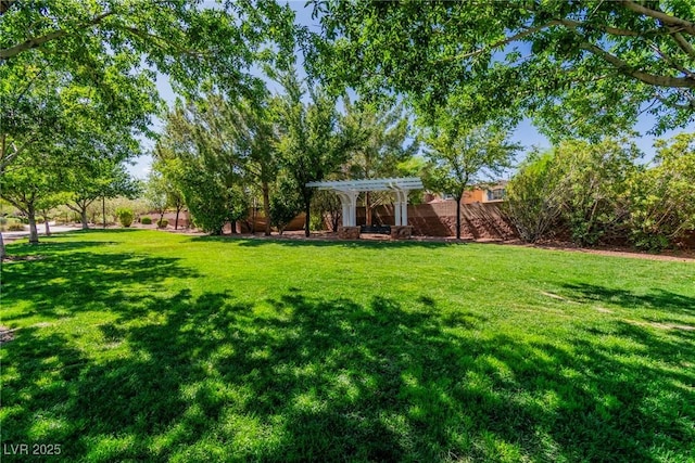 10420 Loma Portal Ave, Las Vegas, NV 89166 - view of green lawn featuring a pergola
