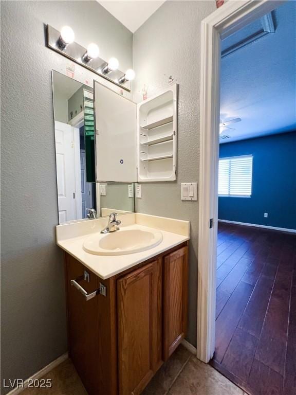 3412 Catherine Mermet Ave, North Las Vegas, NV 89081 - bathroom with vanity and baseboards