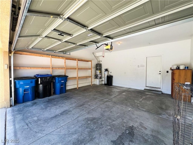 3412 Catherine Mermet Ave, North Las Vegas, NV 89081 - garage featuring strapped water heater and a garage door opener