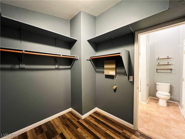 3412 Catherine Mermet Ave, North Las Vegas, NV 89081 - spacious closet featuring wood finished floors