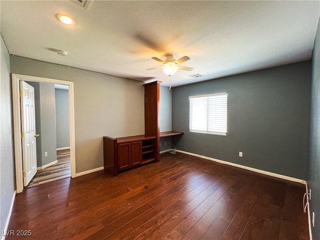 3412 Catherine Mermet Ave, North Las Vegas, NV 89081 - unfurnished room featuring a ceiling fan, dark wood finished floors, baseboards, and a smoke detector