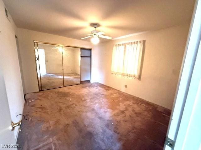 7570 W Flamingo Rd Unit 202, Las Vegas, NV 89147 - unfurnished bedroom with a closet and a ceiling fan