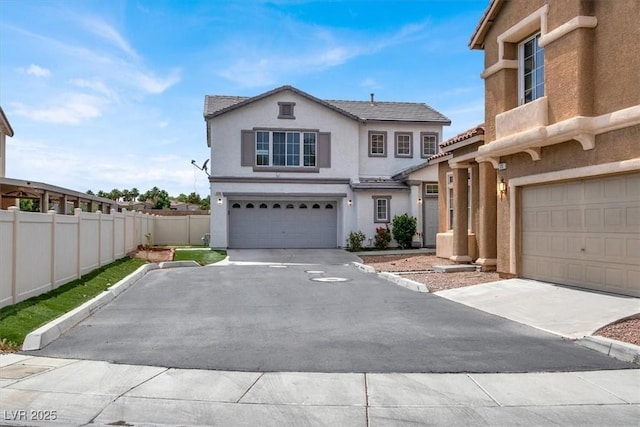8389 Charlton Valley Ct, Las Vegas, NV 89123 - view of front of home featuring an attached garage, stucco siding, concrete driveway, and a tile roof