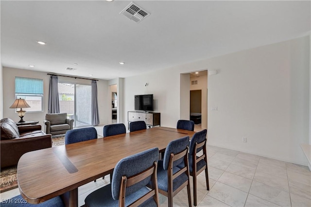 4293 Nopal Serrano Ave, Las Vegas, NV 89141 - dining area with light tile patterned flooring, recessed lighting, and baseboards