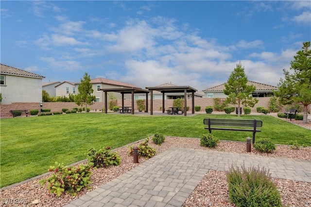 4293 Nopal Serrano Ave, Las Vegas, NV 89141 - view of grassy yard with a gazebo