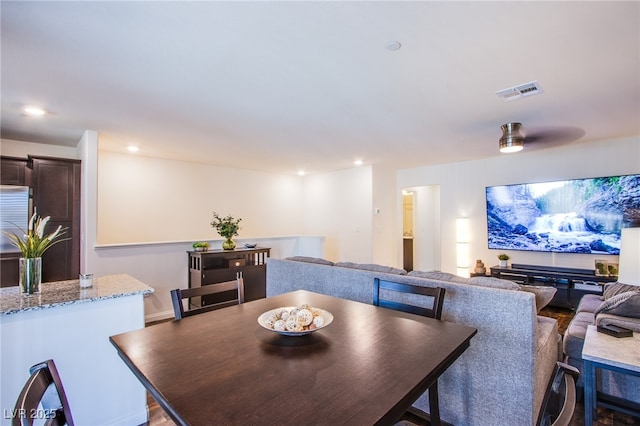 6819 Citron Mist Ct, North Las Vegas, NV 89086 - dining area featuring recessed lighting and wood finished floors
