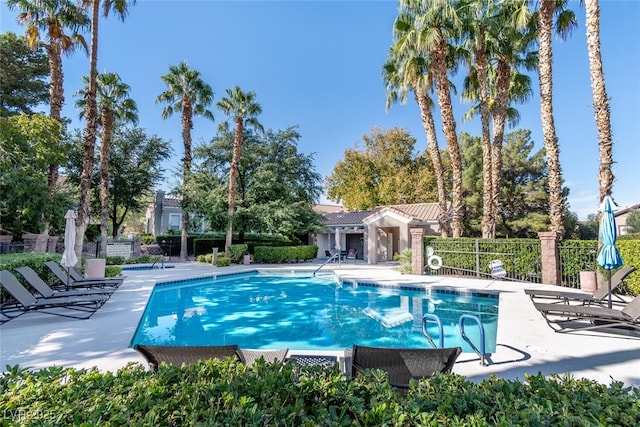 2033 Summer Spruce Pl Unit 102, Las Vegas, NV 89134 - community pool with a patio area