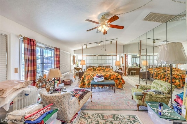 2045 S Tenaya Way, Las Vegas, NV 89117 - bedroom featuring lofted ceiling and carpet flooring