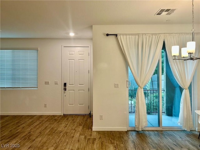 965 Nevada State Dr Unit 39102, Henderson, NV 89002 - foyer entrance featuring a chandelier, wood finished floors, and recessed lighting