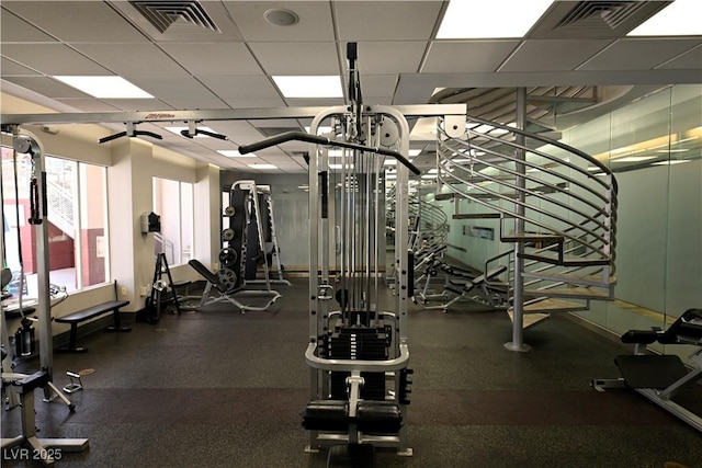 35 E Agate Ave Unit 208, Las Vegas, NV 89123 - exercise room featuring a drop ceiling