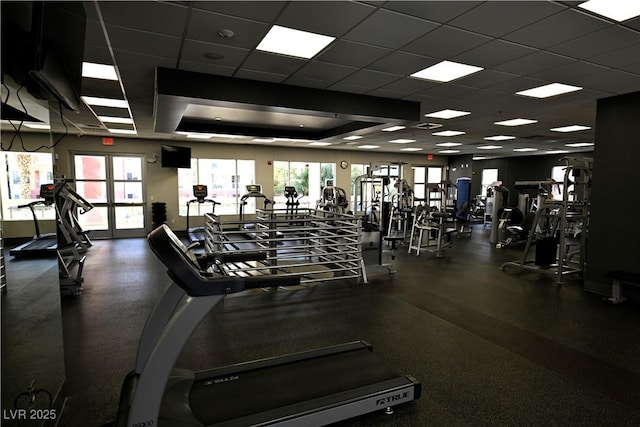 35 E Agate Ave Unit 208, Las Vegas, NV 89123 - workout area featuring a paneled ceiling