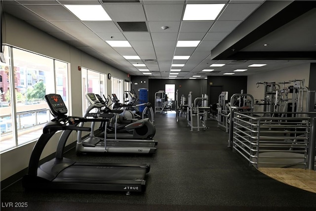 35 E Agate Ave Unit 208, Las Vegas, NV 89123 - exercise room with a paneled ceiling