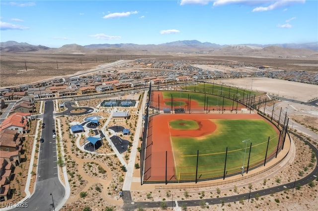 2575 Hazelburn Ave, Henderson, NV 89044 - aerial perspective of suburban area featuring a mountainous background