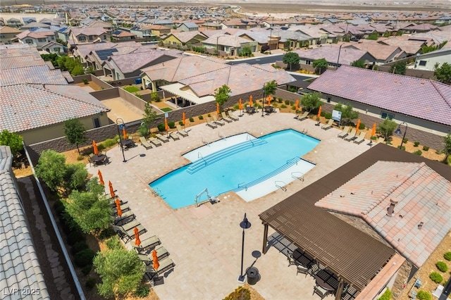 2575 Hazelburn Ave, Henderson, NV 89044 - community pool featuring a residential view