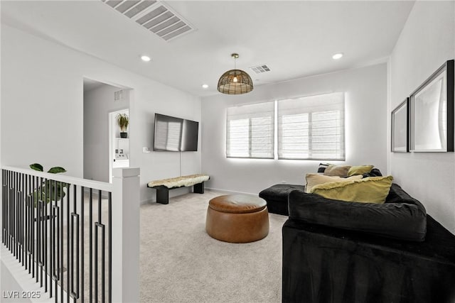 11652 Desert Hollow Ave, Las Vegas, NV 89138 - living room with carpet floors, recessed lighting, and baseboards
